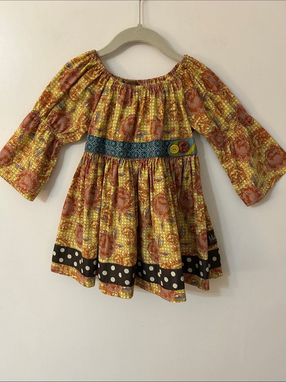 Matilda Jane Girls Floral Dress Size 6 Mixed Media Cottagecore Playful